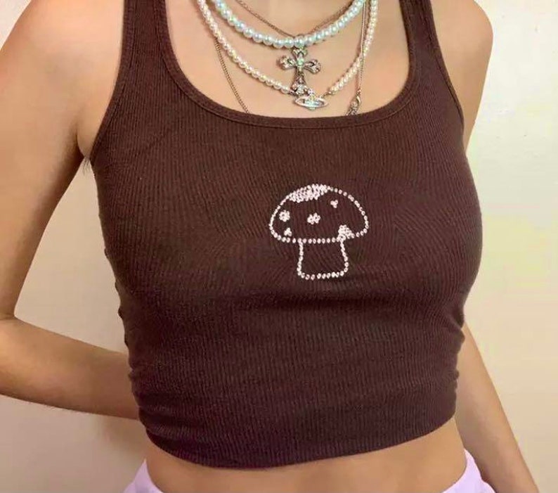 Mushroom Boho Y2K Top Aesthetic Clothes 90s 2000s Clothing Etsy