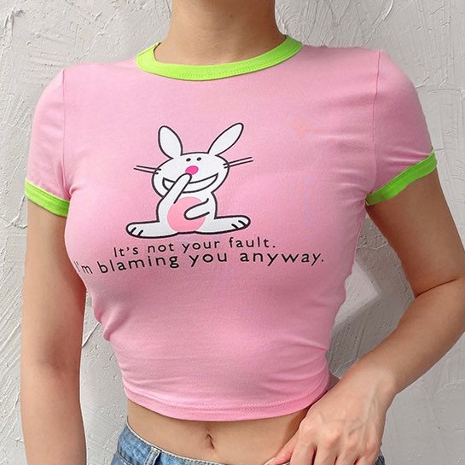 Baddie Y2K Bunny Top Aesthetic Clothes 2000s Clothing Y2K Etsy