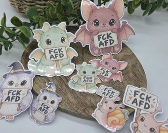 AUFKLEBER | fck afd , Tierchen, Halloween, Sticker, Outdoor, niedliche Tiere