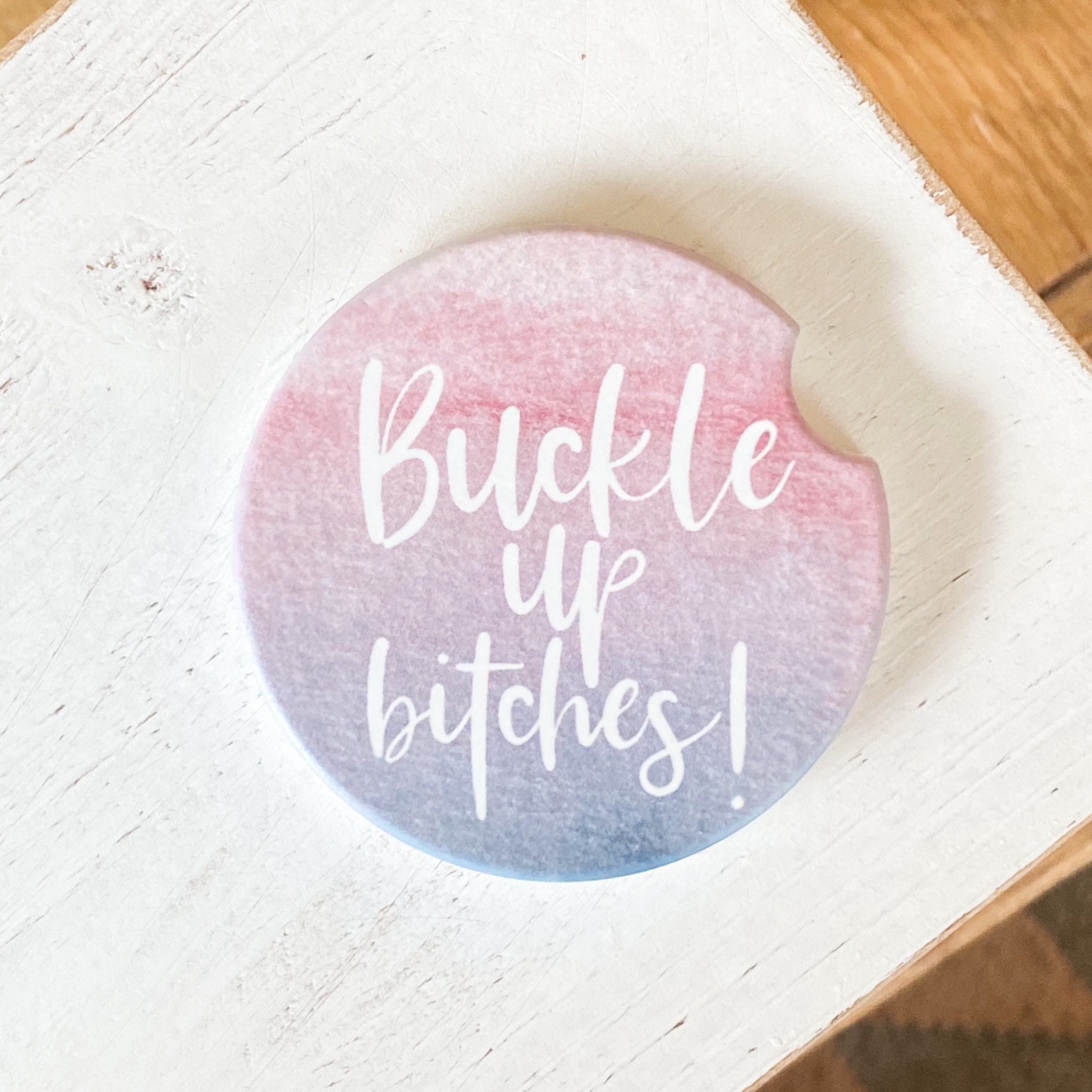 Car coaster funny car coaster car accessories buckle up Etsy