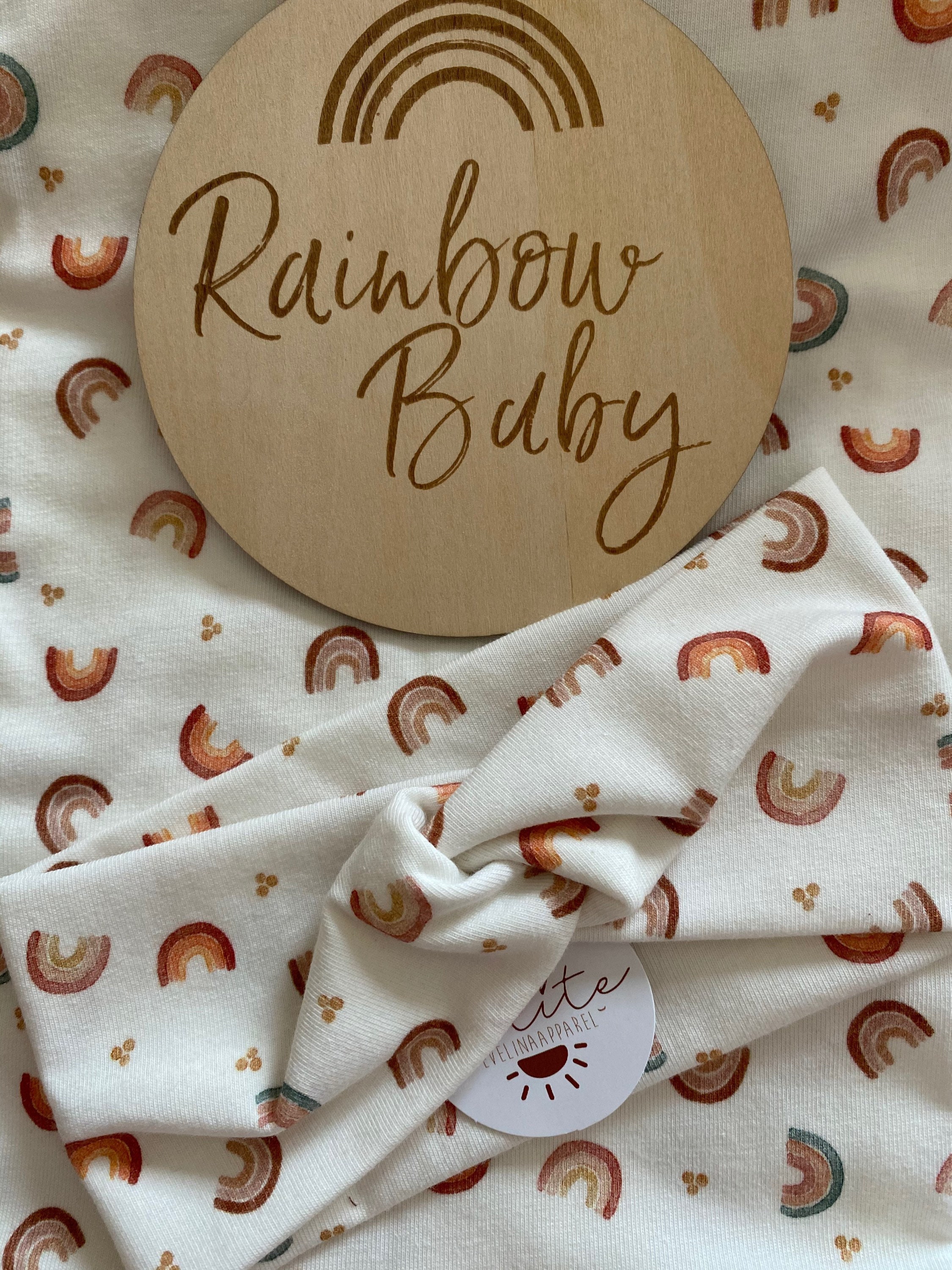 Unique baby gift// Rainbow baby gift set Newborn swaddle Etsy