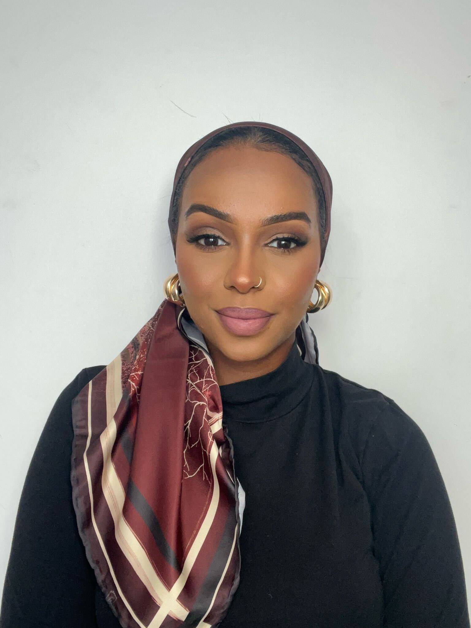 Long satin scarf hot sale