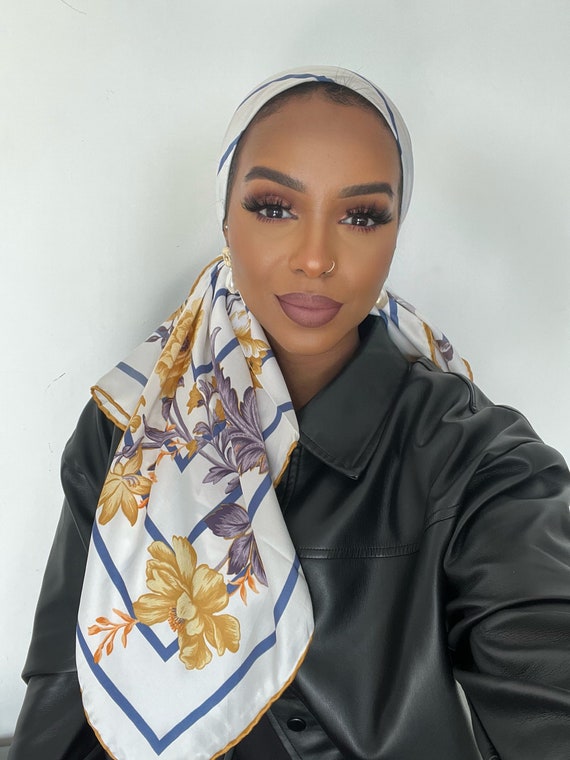 NEW Satin Scarf Turban Hijab Satin Turban Silk Style Scarf Turkish Hijab  Satin Head Wrap Shawl Satin Bandana 