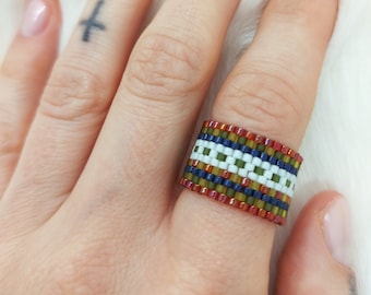 Peyote Stitch Ring - Sash