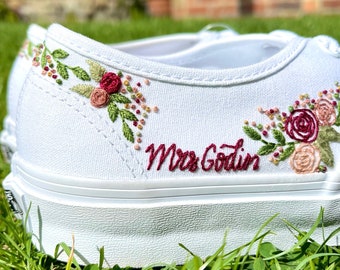 Vans Authentic Zapatillas Vans Con Rosas Bordadas Zapatillas Vans