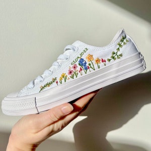 Wildflower All Star Converse | Hand Embroidered
