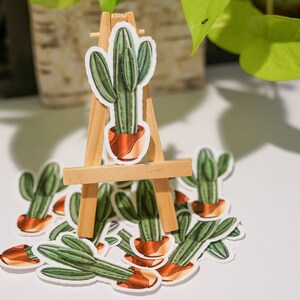 Autocollant Cactus, Die-Cut, Autocollant d’ordinateur portable, Autocollant journal, Autocollant météo, Autocollant bouteille d’eau