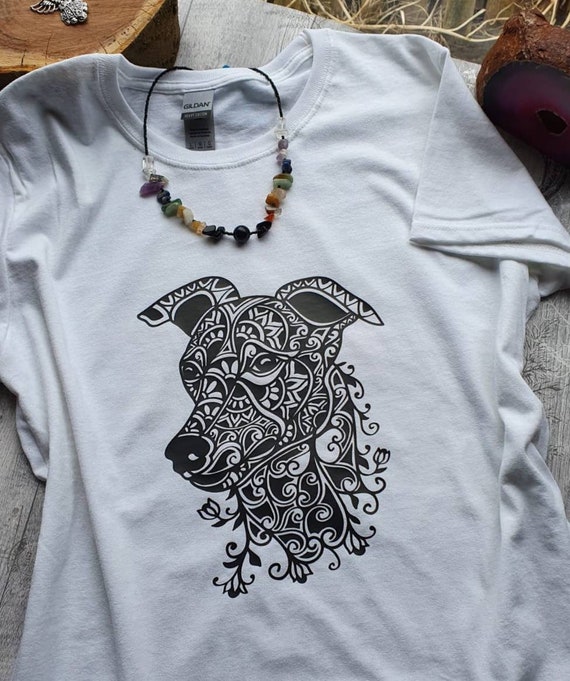 Whippet / Grey Hound / Lurcher  Mandala T-Shirt - Multicoloured / Personalised / Cute / Gift for her / Present / Summer / Dog lover