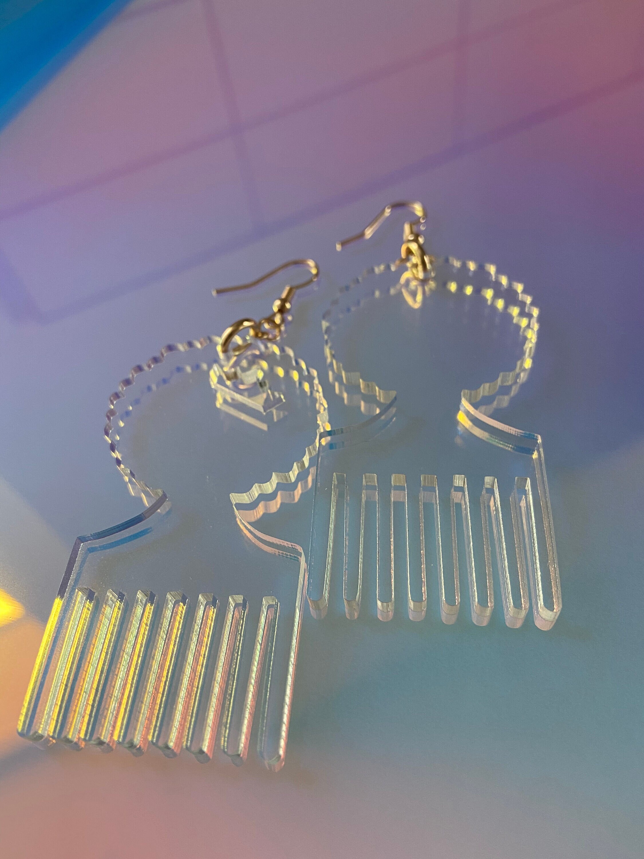 Afro shop pick necklace