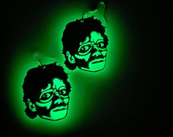Michael Jackson Thriller Earrings | Glow in the Dark Acrylic | MJ Inspired Music Fan Jewelry