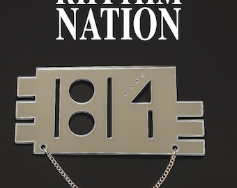 Janet Jackson Rhythm Nation 1814 Pin | Iconic Music Video Badge | Collectible Pin