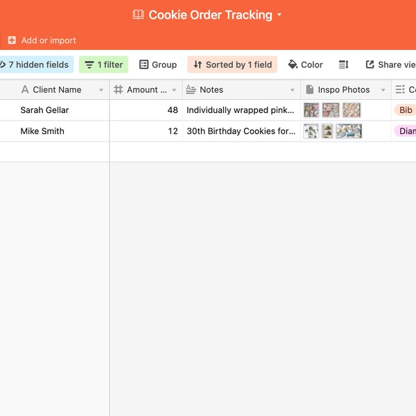 Cookie Order Form Etsy