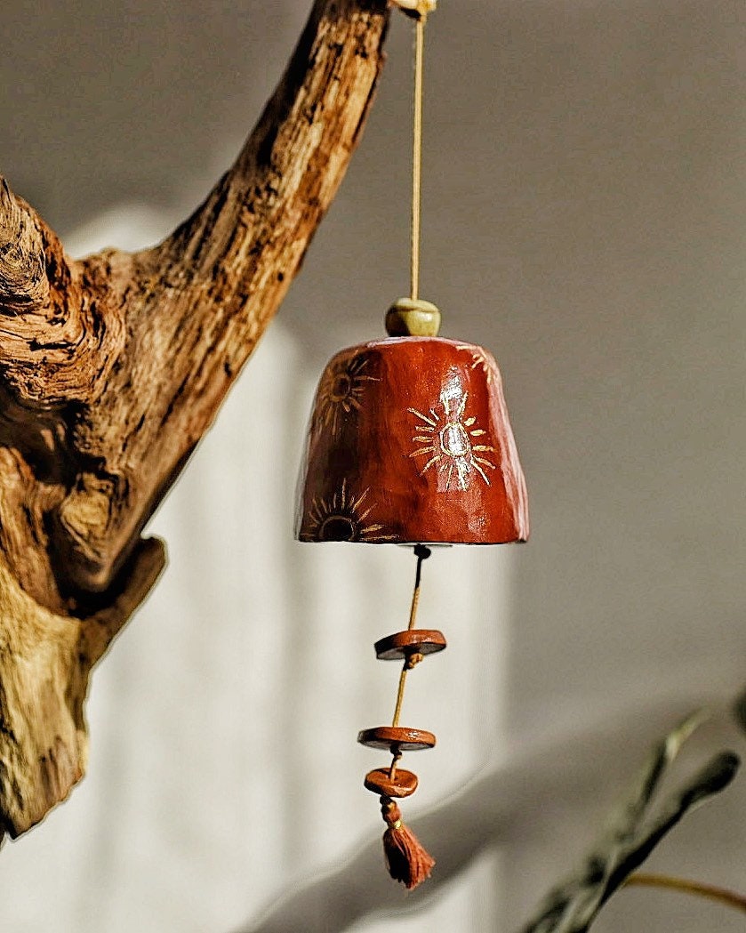 Suspension Soleil en Argile
