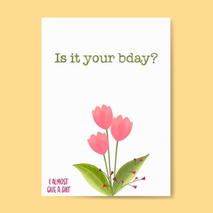 Geburtstagskarte, lustige Karte, humor karte, give a shit karte, Freund Geburtstagskarte, lustige Geburtstagskarte, unhöfliche Karte, Scherz Geburtstag, Karte