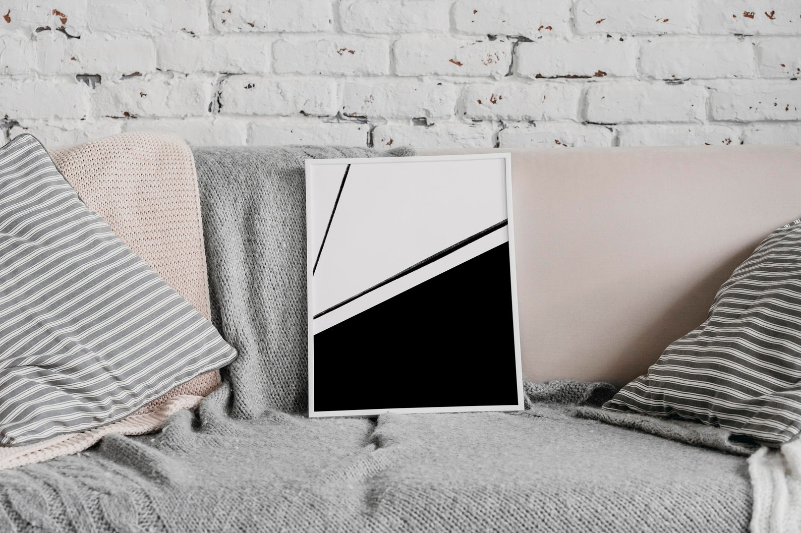 Abstract Black And White Wall Art Minimalist Art Print | Etsy