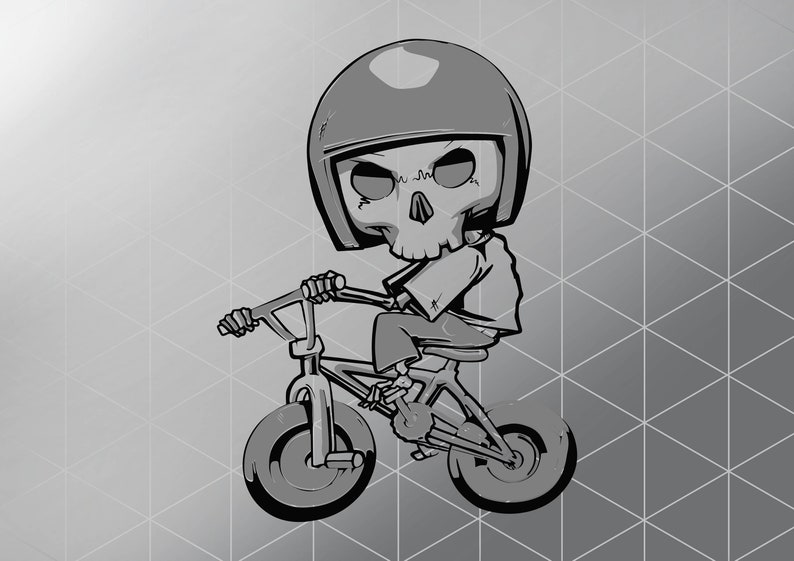 Skeleton Bicycle SVG Bike Svg BMX Svg Halloween Skeleton Etsy