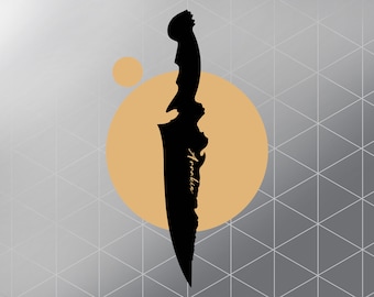 Crysknife SVG, Dune SVG, Arrakis svg, Knife svg, Digital Download, Digital Vector File, SVG, Cricut, Svg Cut File for Cricut