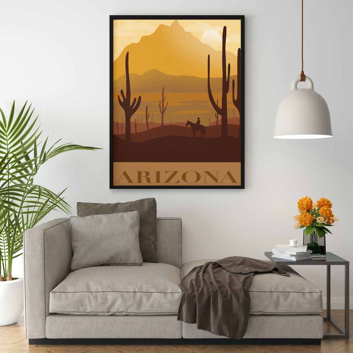 Desert Wall Art Arizona Art Southwestern Decor Cacrus Art Etsy