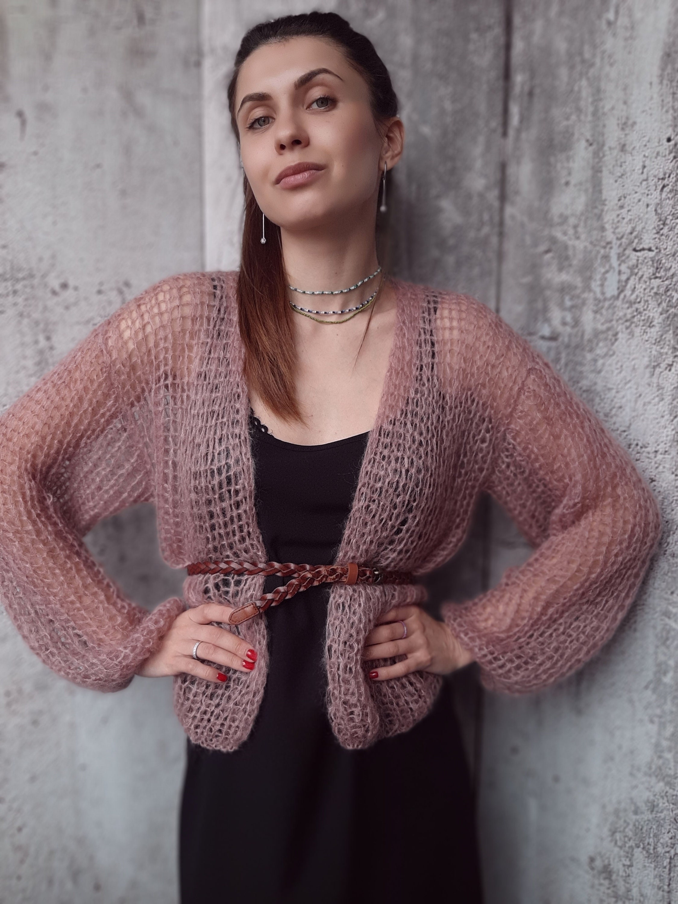 Pink Mohair Cardigan - Etsy