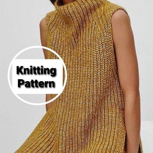 Beginner Friendly Knitting Pattern Wool Chunky Vest Etsy