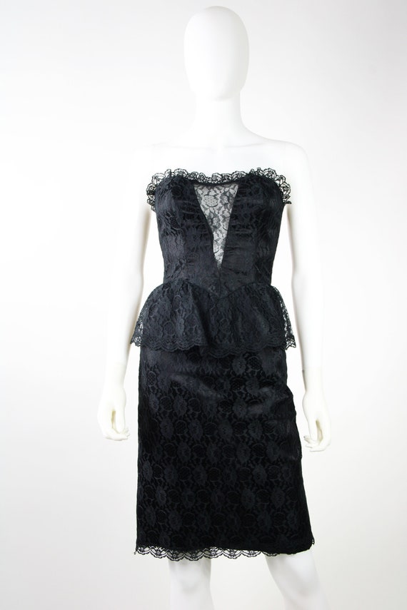 Gunne Sax Lace Prom Dress Black main image 1