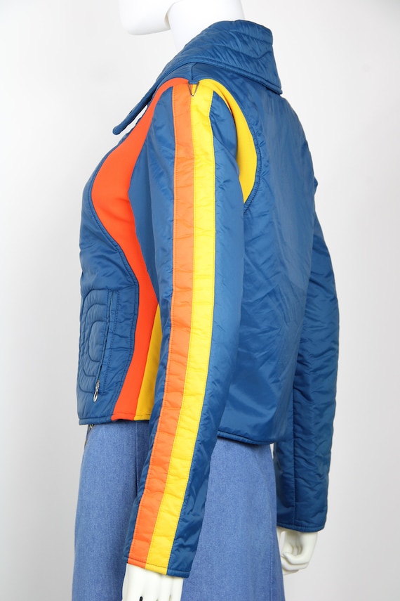 Vintage Robbe 1970s Blue, Orange, & Yellow Stripe… - image 4