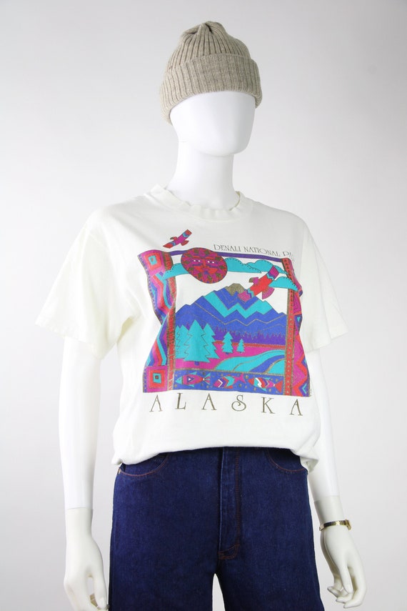 Vintage Alaska Denali National Park T Shirt Hanes