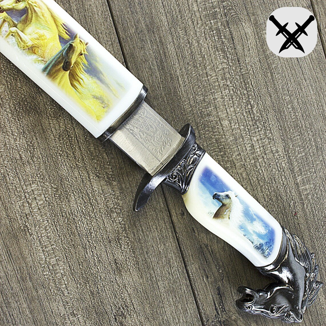 13 Horse Head Dagger Knife W/ Collector's Sheath Etsy