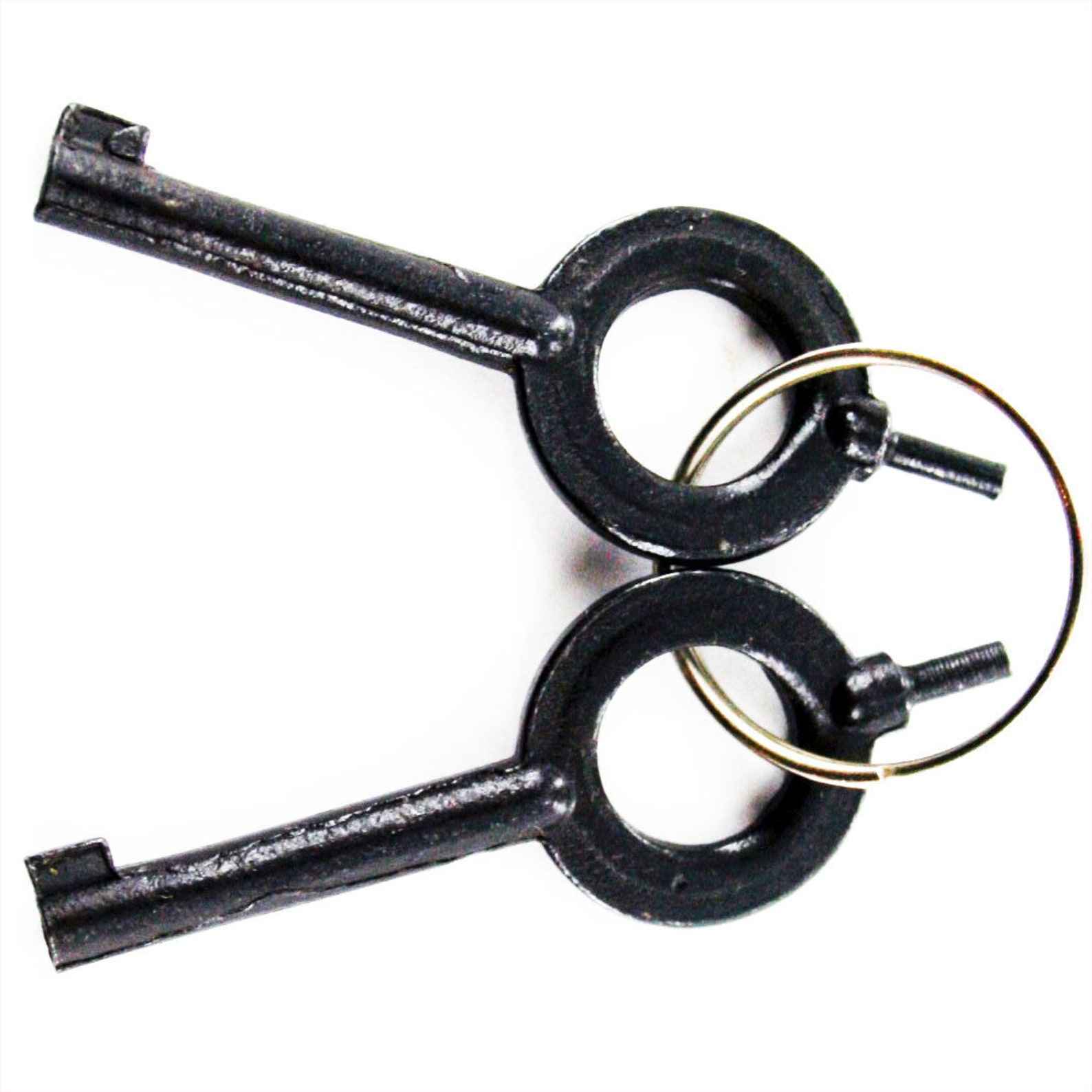 Nickel Plated Double Lock Police Hand Cuffs Keys Security Etsy