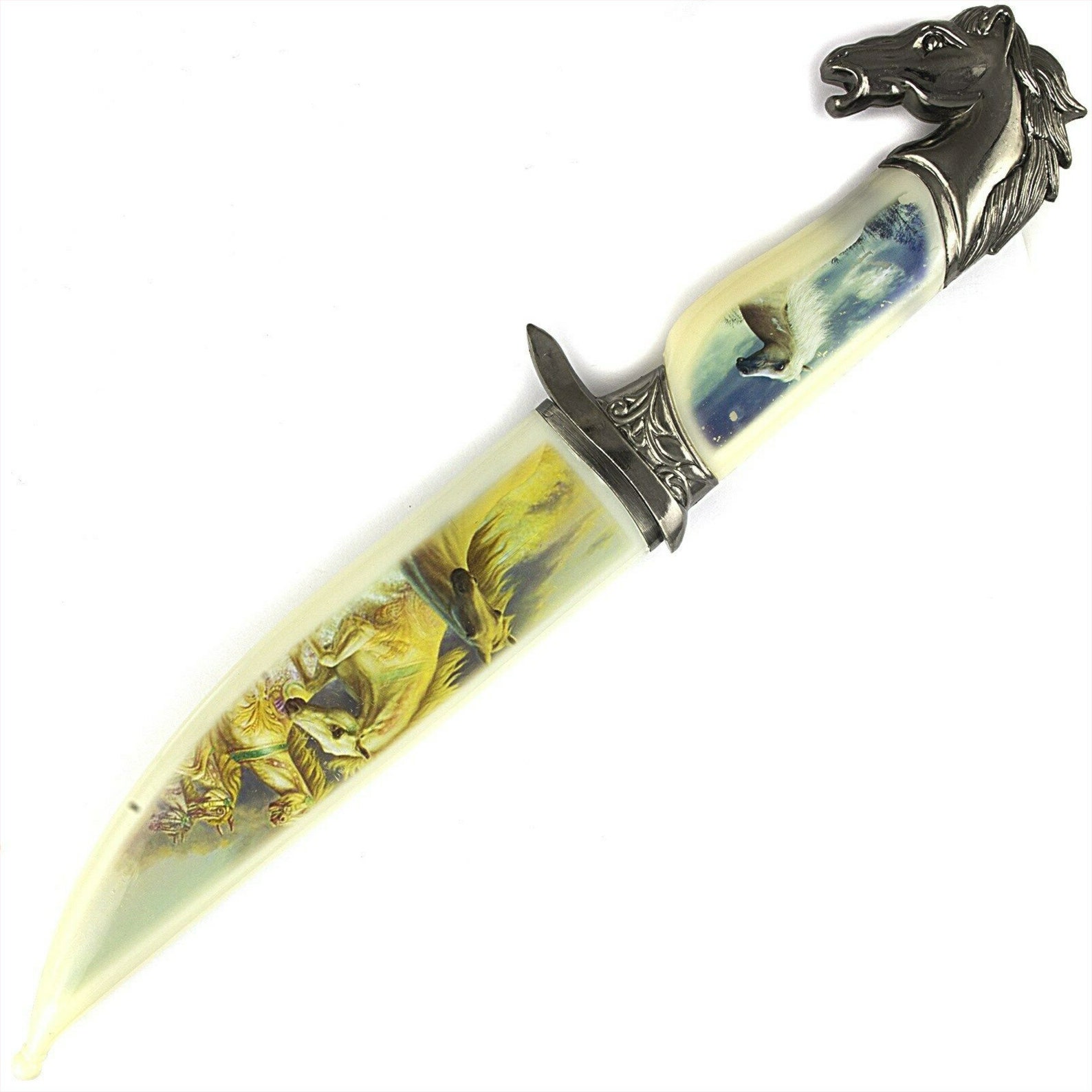 13 Horse Head Dagger Knife W/ Collector's Sheath Etsy