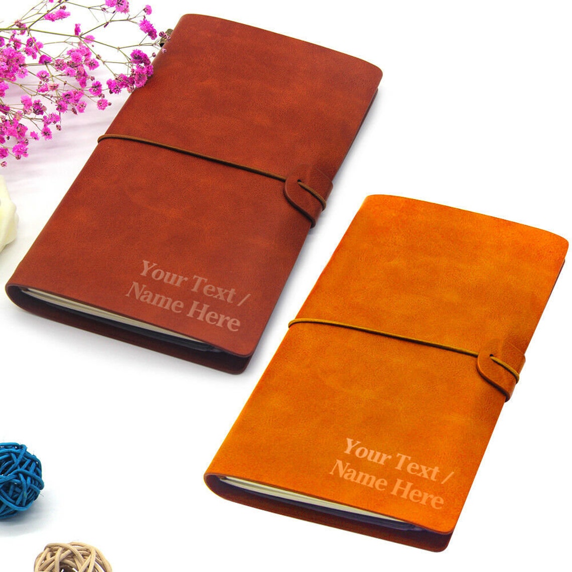 Personalised Engraved Notebook Leather Journal Diary School Etsy