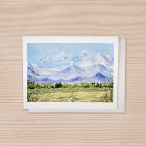 Watercolor Card Landscape Card Set Of 6, Notecard Set With Envelope, Scenery Blank Card, Nature Lover Card, Watercolor Greeting Card