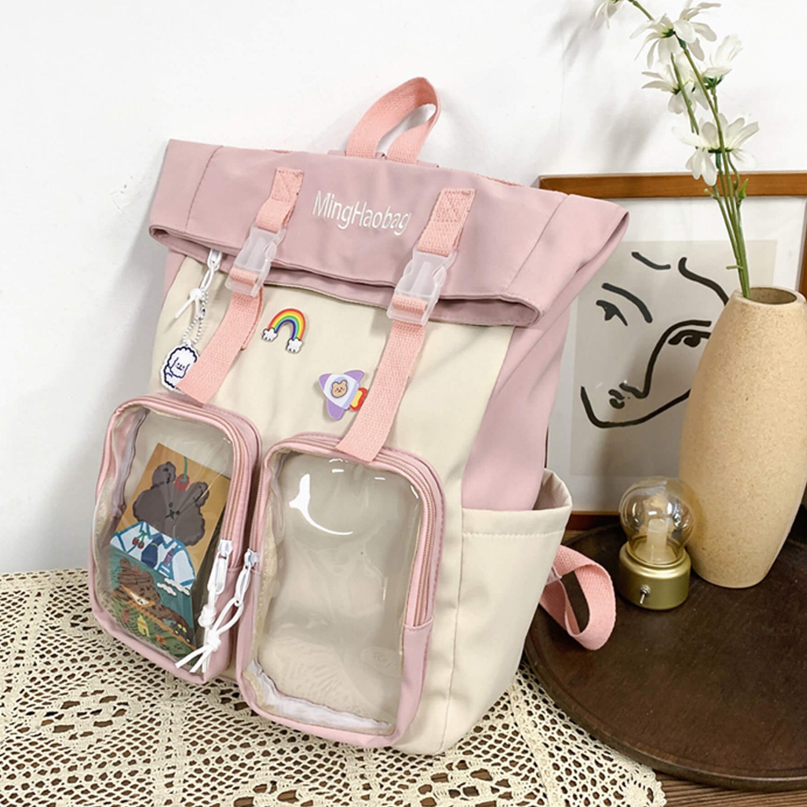 Ita backpack kawaii Pins Ita Bags Fashion Transparent Large | Etsy