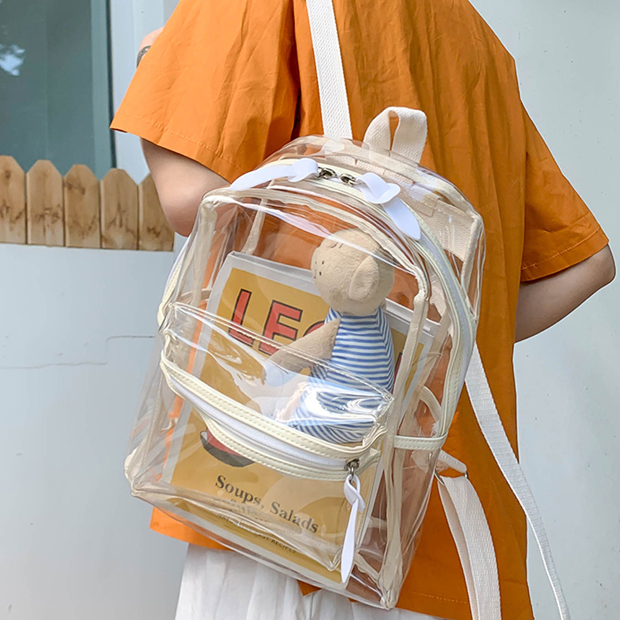 New Duty Clear Backpack Ita Backpack Large PVC Plastic Etsy