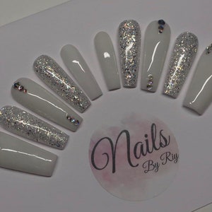 Sparkles Glitter Custom Press On Nails (available in any colour)