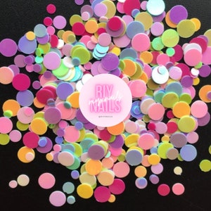5g Rainbow Polka Dot Glitter RIYNAILS