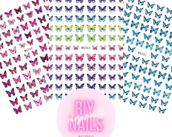 Colourful Butterfly Nail Art Stickers RIYNAILS