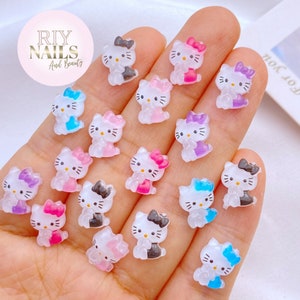 3D Kawaii Kitty Nail Art Charms RIYNAILS