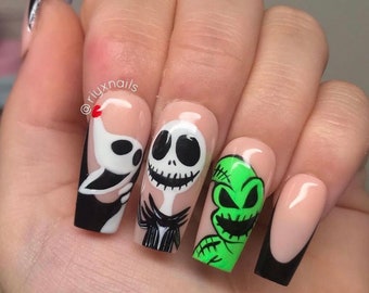 Uñas postizas personalizadas de Halloween RIYNAILS