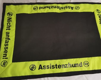 Liegedecke für Hunde Individuell gestalten - in 4 Größen - Liegedecke für Assistenz-, Therapie-, Schulhunde, etc.