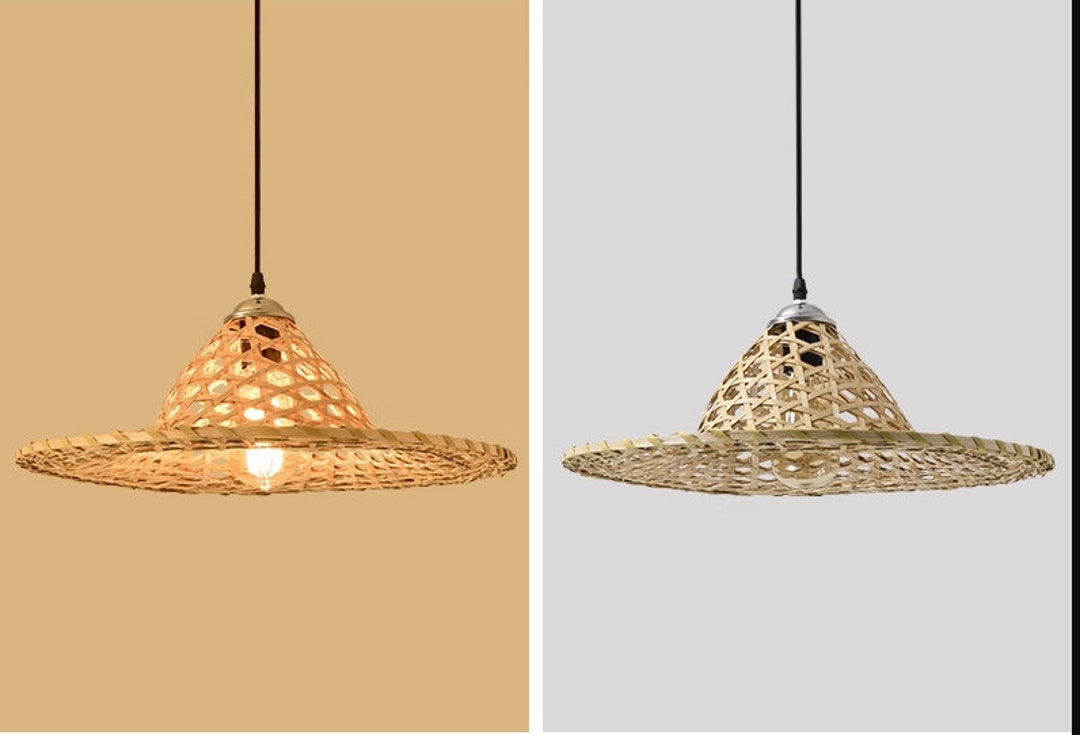Bamboo Light Pendant Creative Lamp Shade Bamboo Lamp Shade Etsy