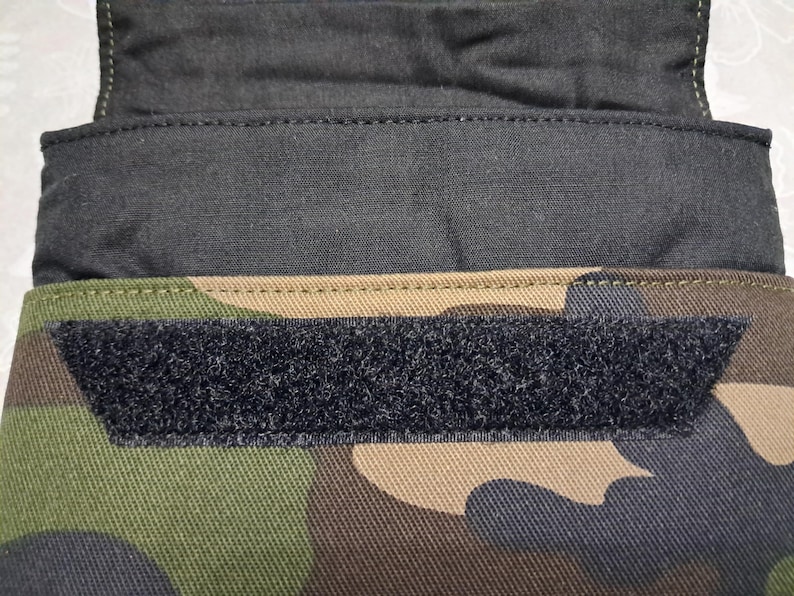 Handmade Man's Phone And Passport Bag With Adjustable Strap, 2 Pockets & Card Slot image 6