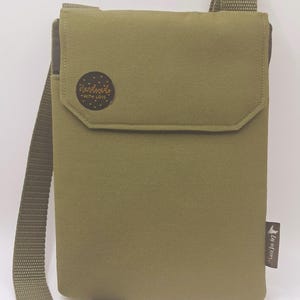 Handmade Man's Phone And Passport Bag With Adjustable Strap, 2 Pockets & Card Slot image 16