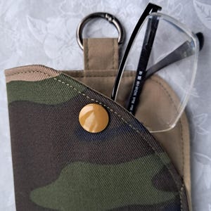 Mens Fabric Glasses Case: Padded With Snap Closure And Clasp image 13
