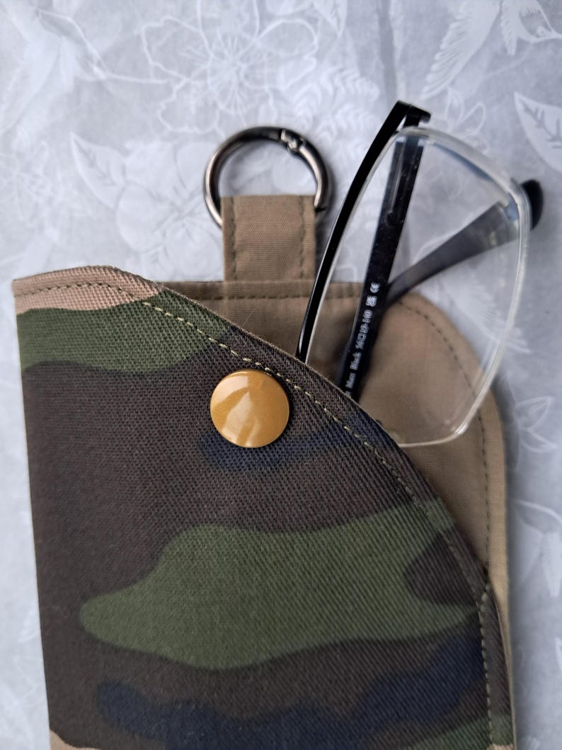 Mens Fabric Glasses Case: Padded With Snap Closure And Clasp image 13