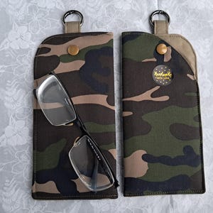 Mens Fabric Glasses Case: Padded With Snap Closure And Clasp image 8