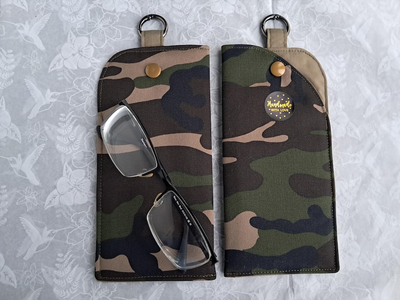 Mens Fabric Glasses Case: Padded With Snap Closure And Clasp image 8