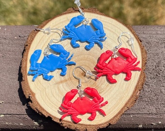 Crab Clay Earrings/ Maryland Crab Gifts