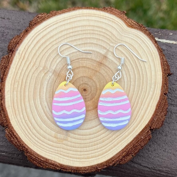 Easter Egg Clay Earrings