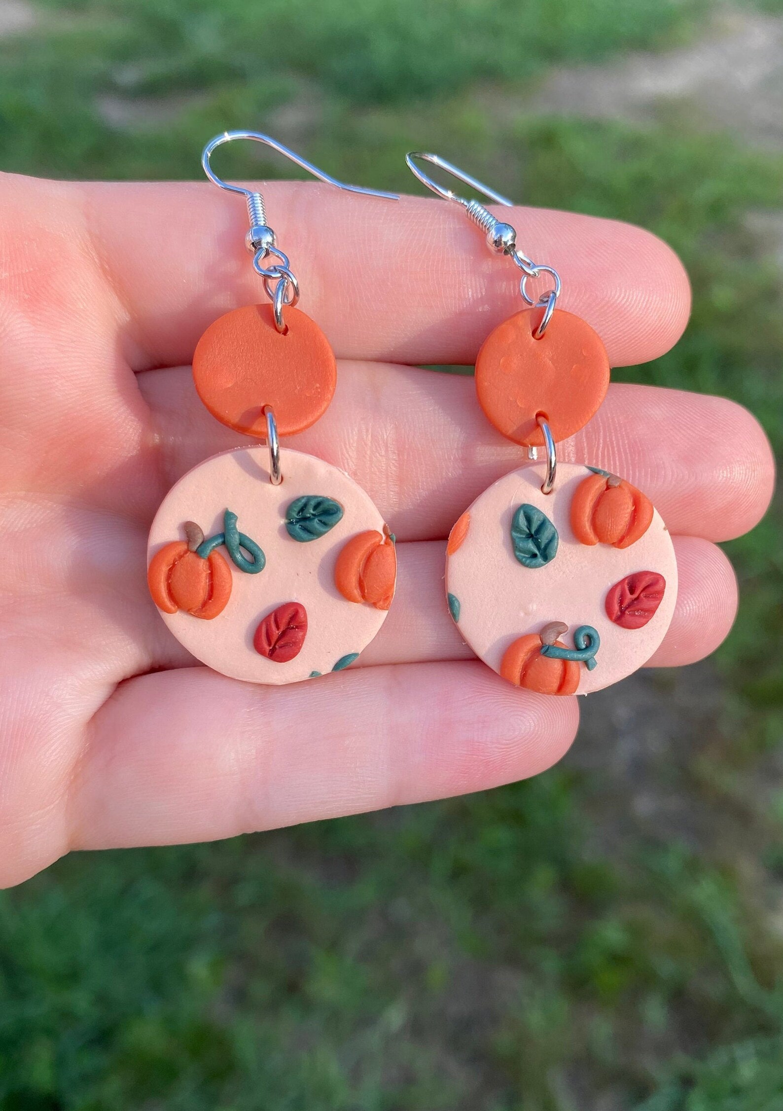 Pumpkin Clay Earrings/ Fall Earrings/ Pumpkin Patch Etsy